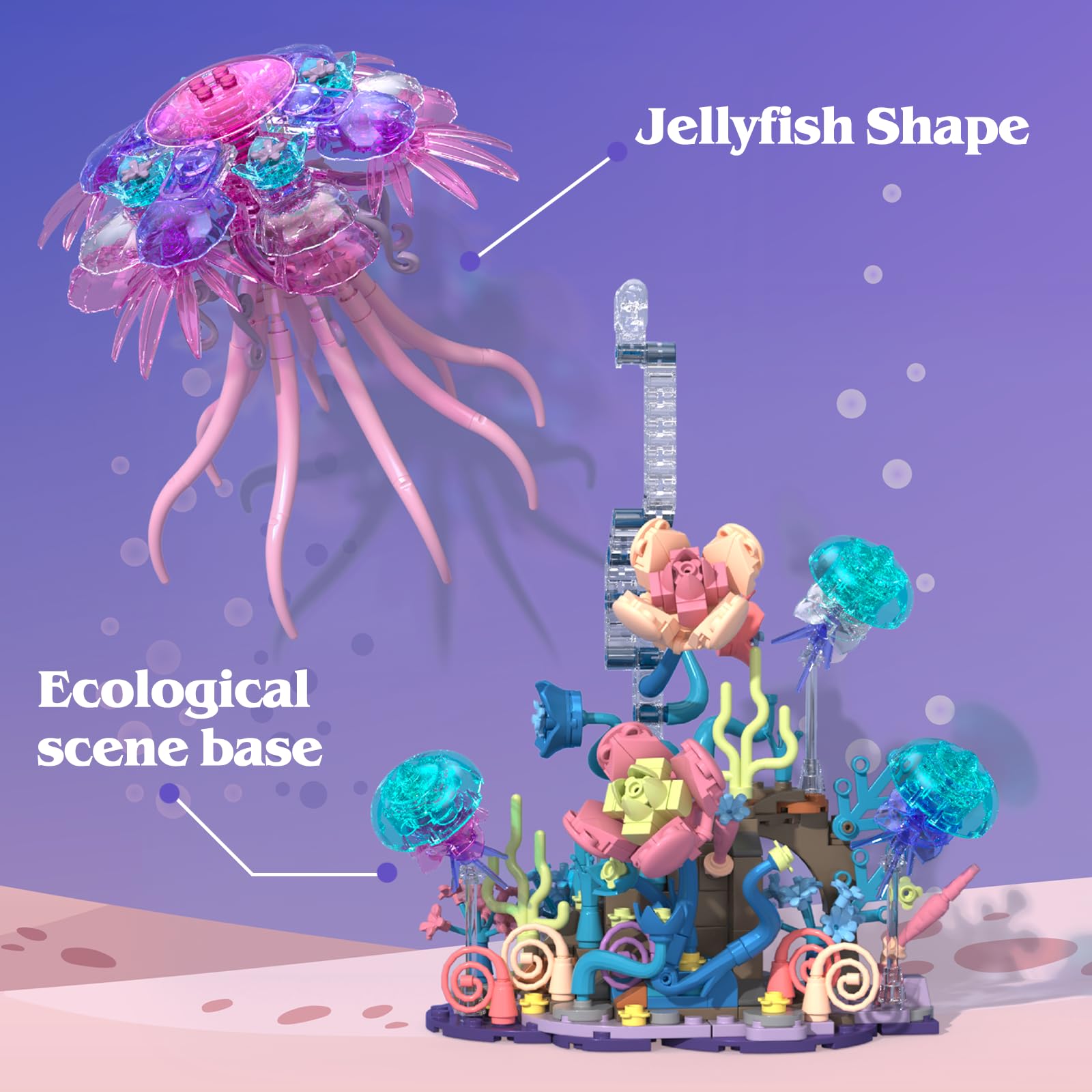 Amazon.com: youeefy Enchanted Jellyfish Building Kit with